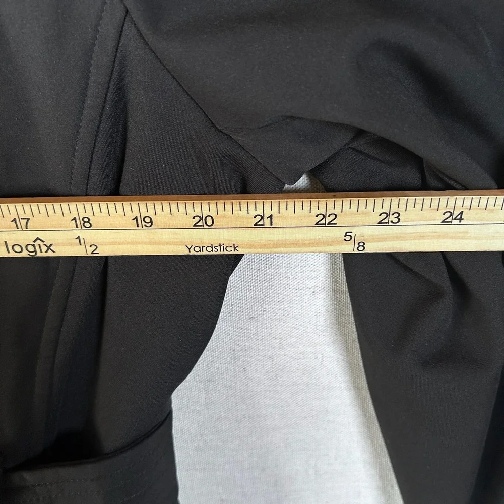 Sebby‎ Collection Black Water Resistant Windproof Belted Trench Coat Womens 1X